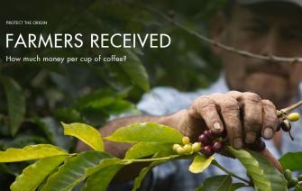 How much does the farmer get per cup of coffee?