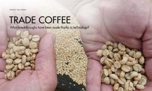 What breakthroughs has technology made in green coffee trading?
