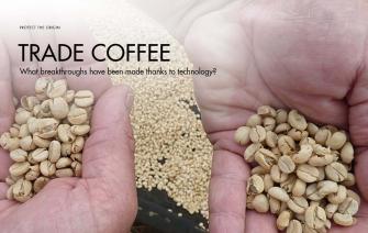 What breakthroughs has technology made in green coffee trading?