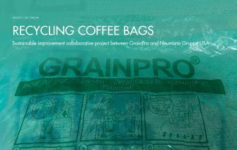 Coffee bag recycling – Project from sustainability improvement partnership between GrainPro and Neumann Gruppe USA