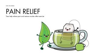 The various types of tea have pain-relieving and muscle recovery benefits after exercise.