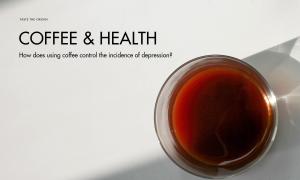 How does using coffee control the incidence of depression?