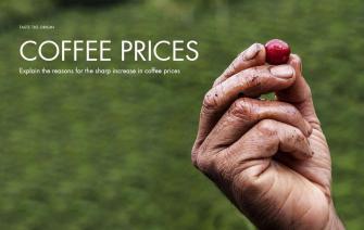 Explain the reasons for the sharp increase in coffee prices