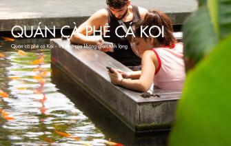 Quán cà phê cá Koi – Vẻ đẹp của không gian tĩnh lặng