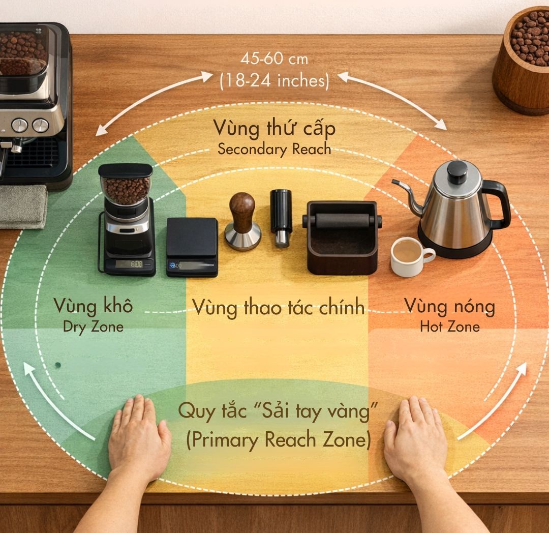 setup góc pha chế cà phê tại nhà