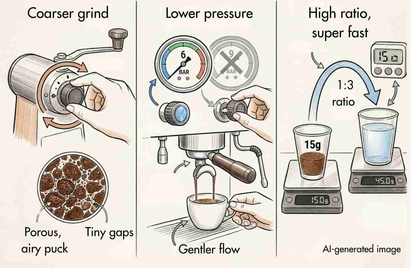 Turbo shot espresso